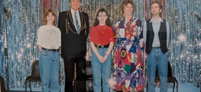 Photo of Julia, Lord Mayor of Newcastle, Pamela, Unknown, Wilf at the Bond at Benwell