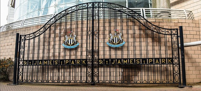 Image of the gates of St James Park football stadium